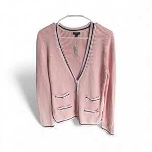 Talbots Women’s Pink Cardigan Sweater, Size PM